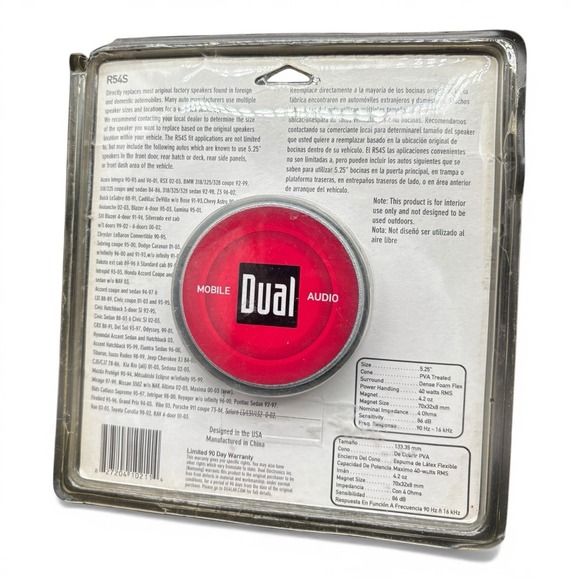 Dual R54S 5.25" Factory Replacement Speaker R545 New In Package Car Audio - Picture 5 of 5
